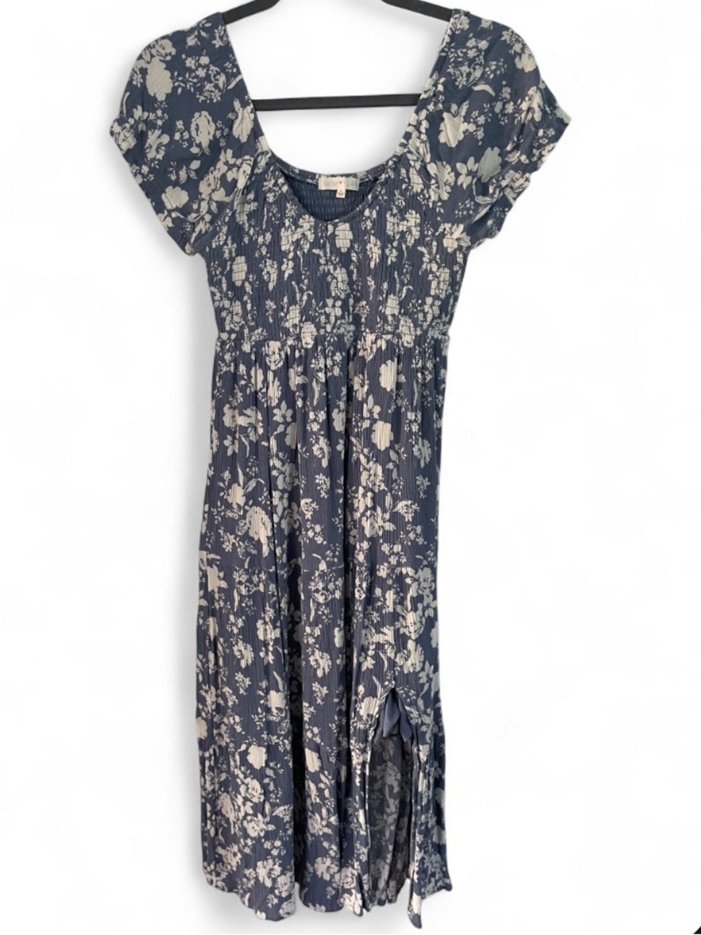 Ultra Flirt- Blue Floral Summer Dress